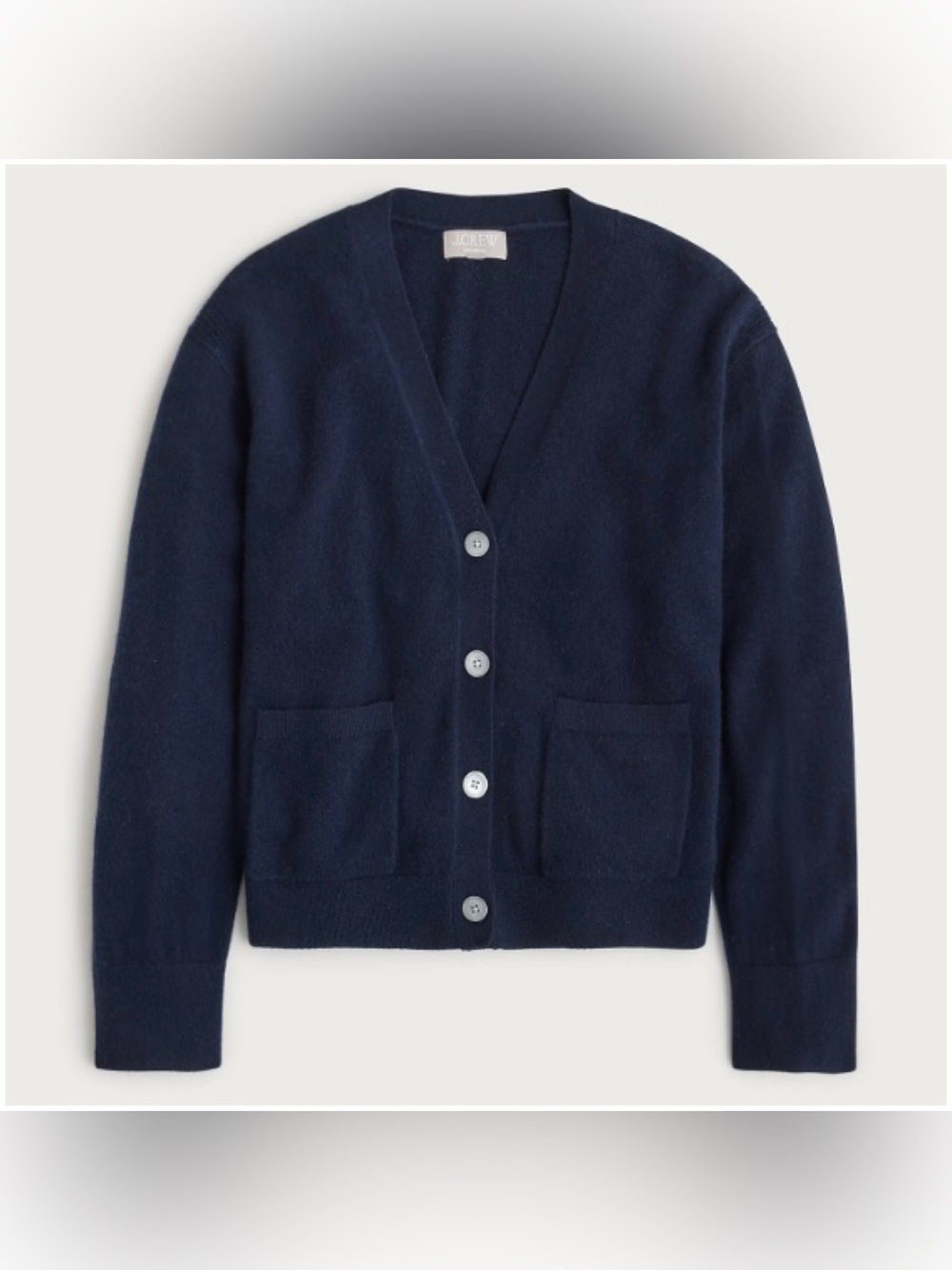 Cashmere patch-pocket cardigan